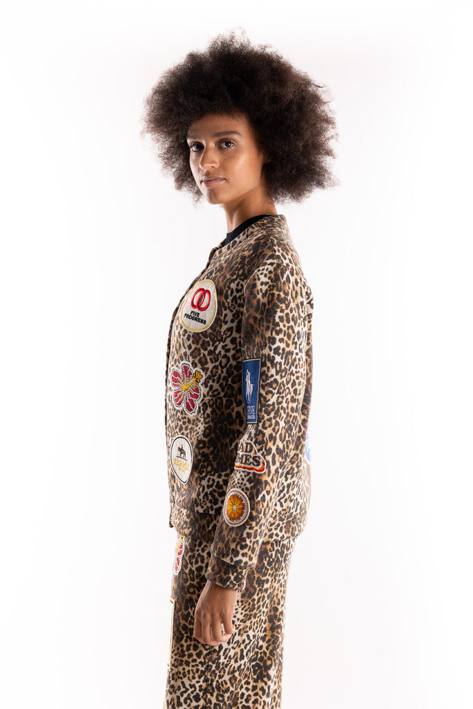 Felpa macula patch fake 15122 LEOPARDATO 5 PROGRESS 