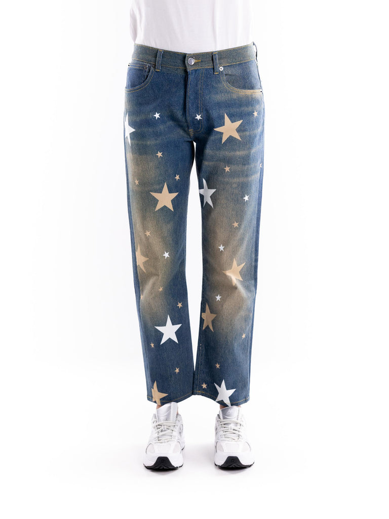 Jeans boyfriends cream stelle bianche-gold LVS051BOY 5FW24BLU ROSSANO PERINI 
