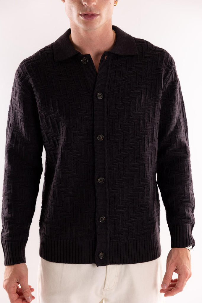 Maglia cardigan marrone A030 MARRONE PAOLO PECORA 