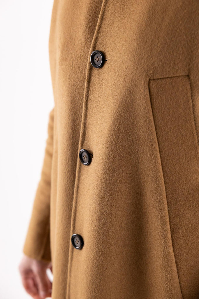 Cappotto lungo con cappuccio cammello NZ01 CAMMELLO PAOLO PECORA 