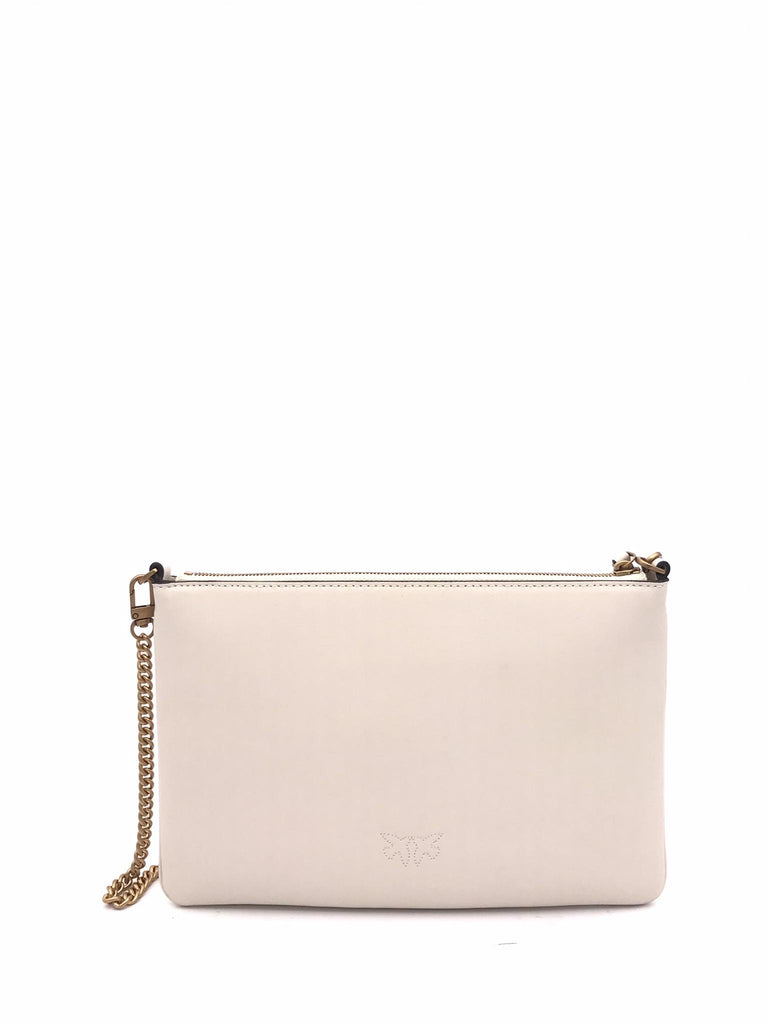 Bustina flat classic con zip bianca 100455 A0F1BIANCA PINKO 