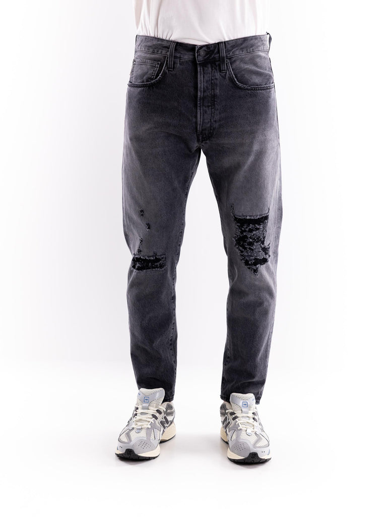 Jeans uomo Rico nero lavato con rotture M0351 L3413NERO People 
