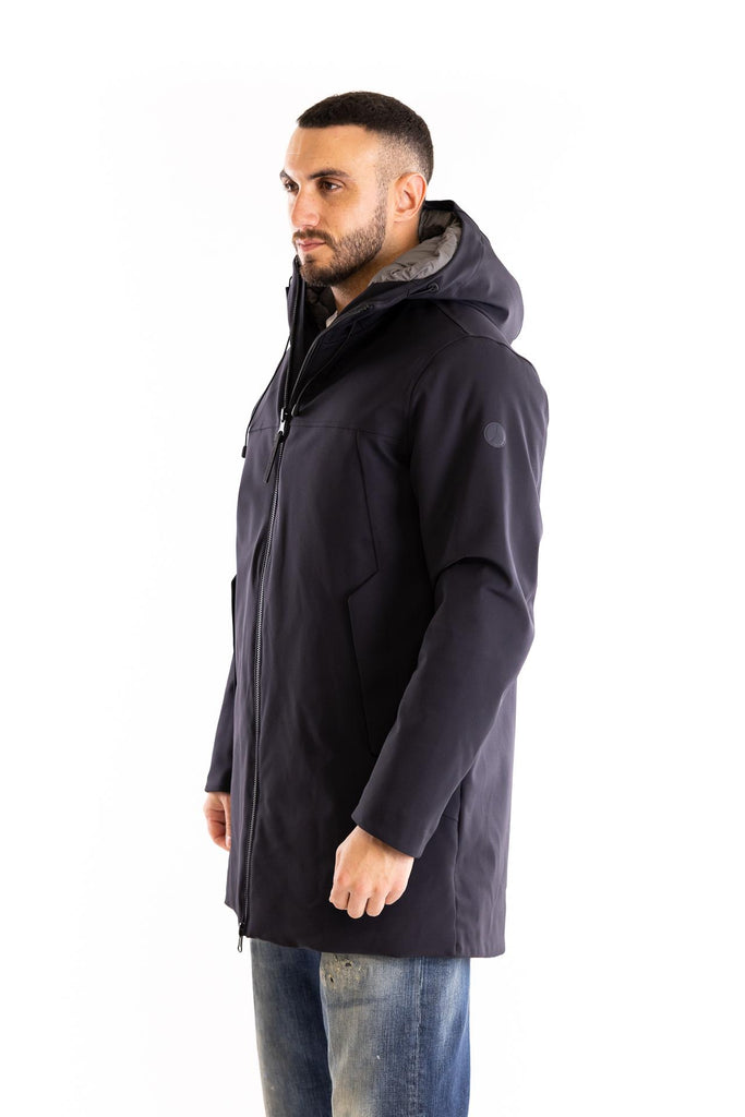 Piumino tecnico lungo Mitake blu MITAKE PM981BLU PEOPLE OF SHIBUYA 