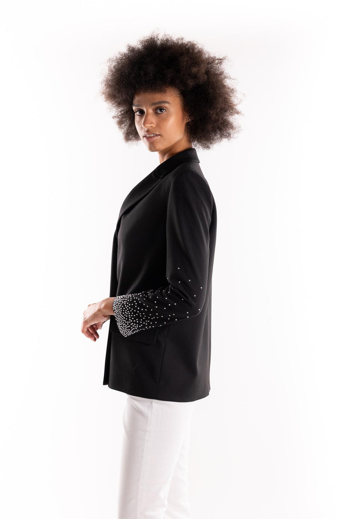 Giacca blazer nera con strass 2523046152200 NERO MARELLA 