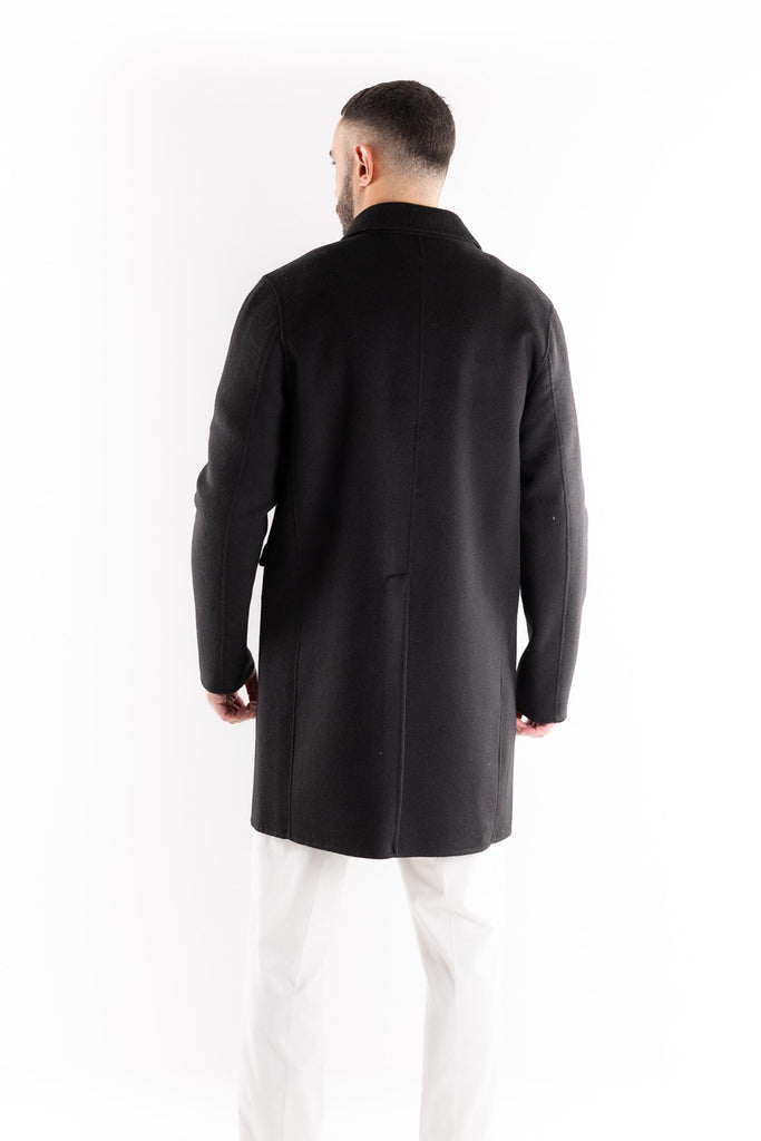 Cappotto lungo over nero NZ03 NERO PAOLO PECORA 