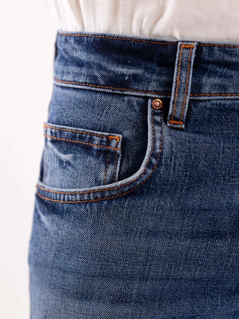 Jeans uomo modello Milano blu scuro slavato M2S4016 DTFUTBLU DON THE FULLER 