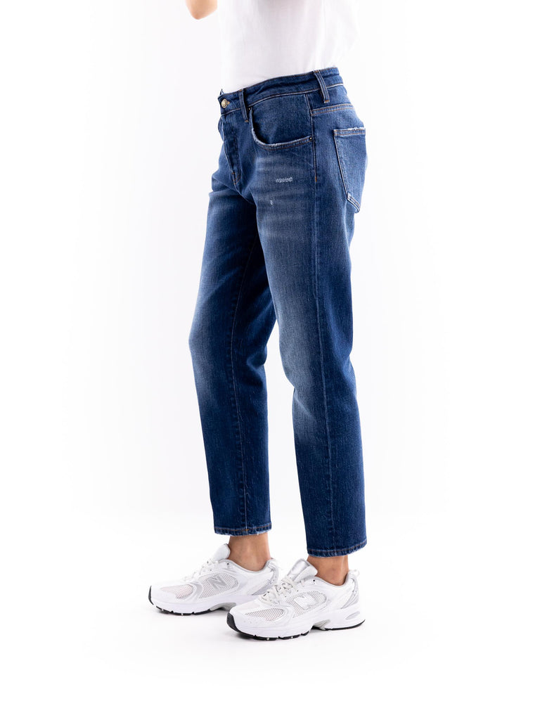 Jeans donna marika boyfriend mid blu FW1823 DTFCHABLU DON THE FULLER 
