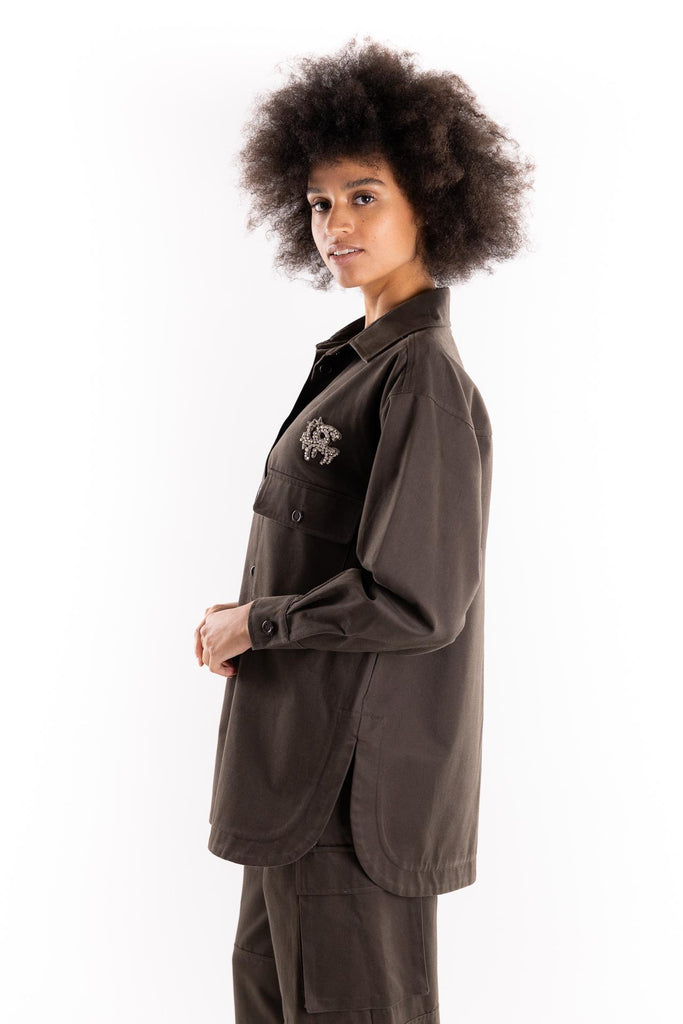 Camicia over fake cioccolato BUW25010 CIOCCOLATO BRAND UNIQUE 