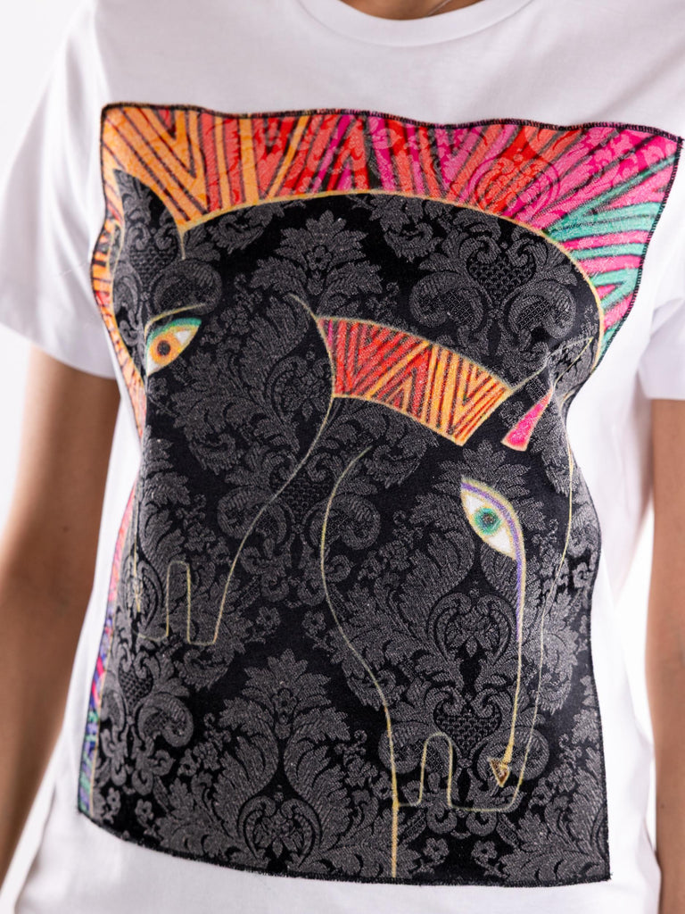 T-shirt donna Equos bianca ORGA EQUOS BASTILLE 