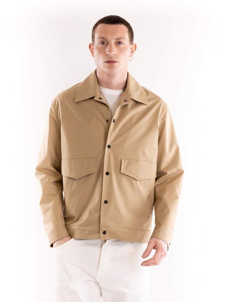 Caban uomo in tessuto cammello S2S5CT00J013 470 OUTFIT 
