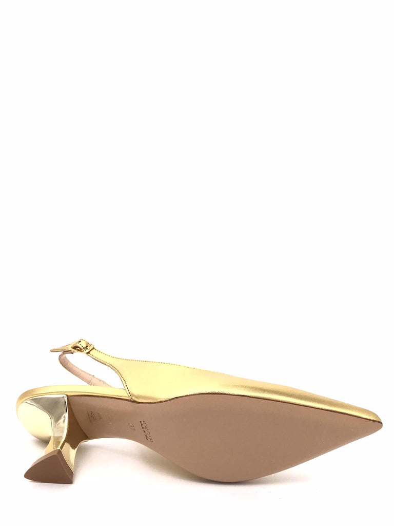 Sling back Magda in pelle laminata oro 1902 ORO ZULIAN 