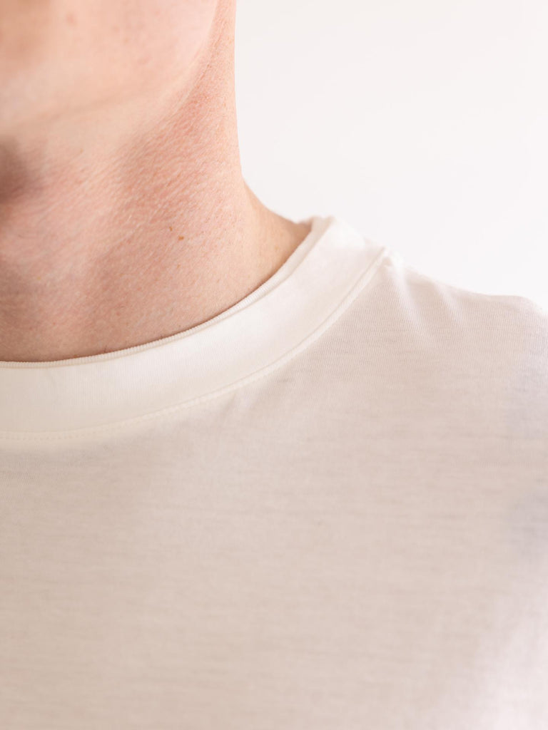 T-shirt uomo jersey panna F041 40371102 PAOLO PECORA 