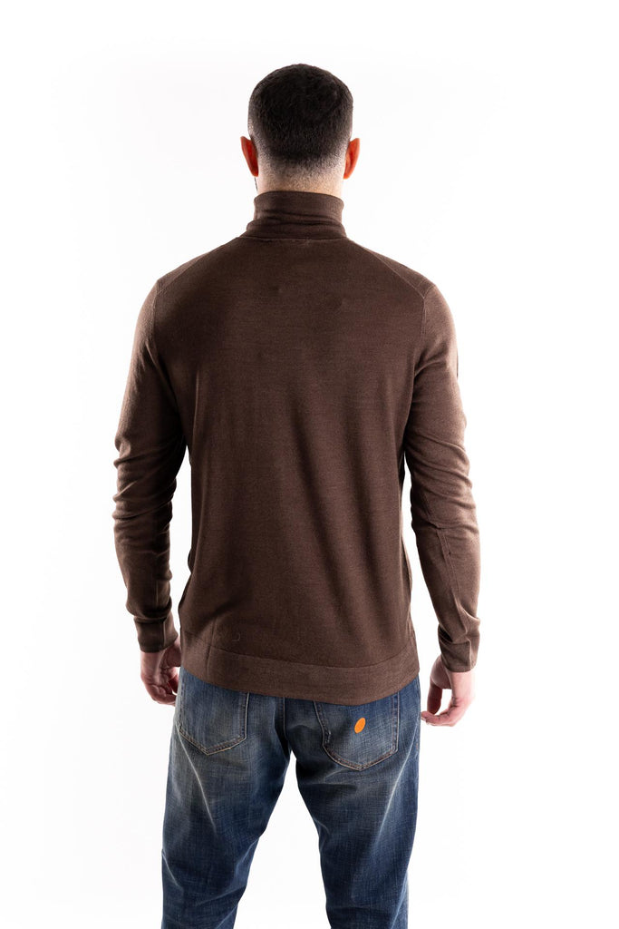 Maglia lupetto finezza 16 marrone lavato A022 MARRONE PAOLO PECORA 