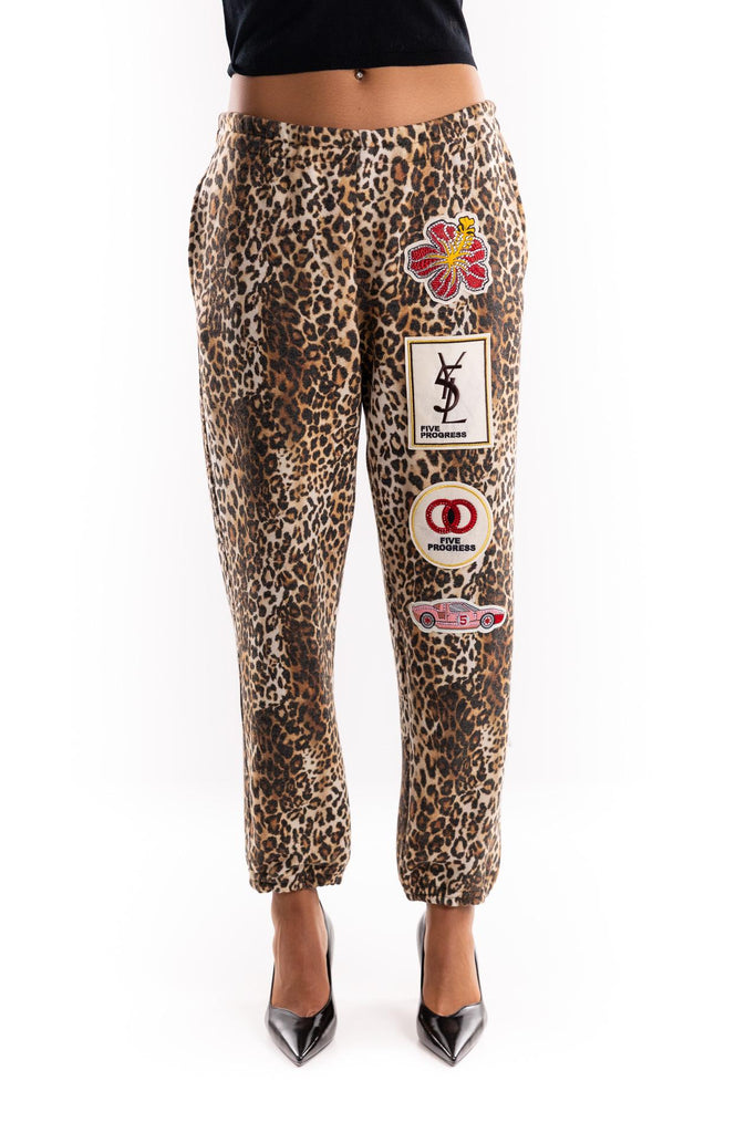 Pantaloni  macula patch fake 15120 LEOPARDATO 5 PROGRESS 