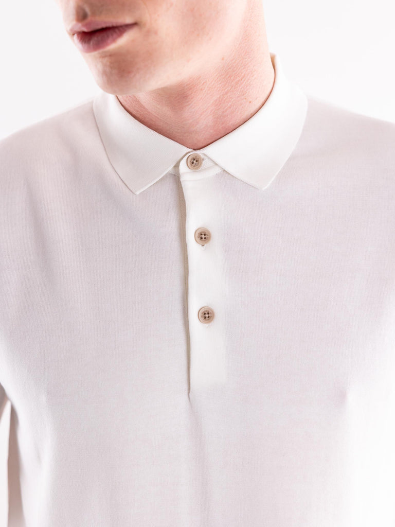 Maglia uomo polo Nito in filo bianca NITO/1 BIANCO PEOPLE OF SHIBUYA 