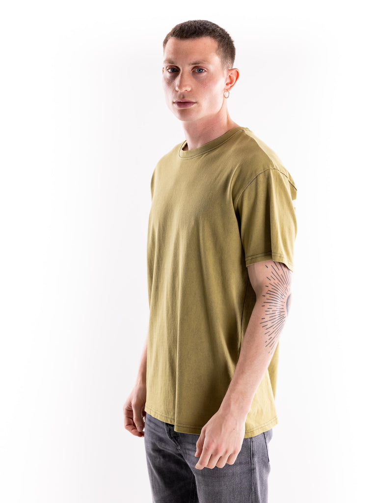 T-shirt uomo stone steven verde militare S5U701 VERDE THE EDITOR 