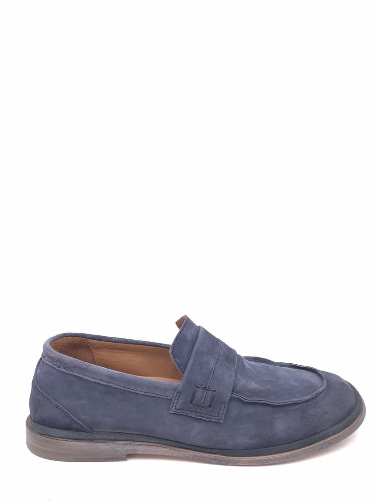 Mocassino destrutturato in nabuk blu 2ES453 BLU MOMA 