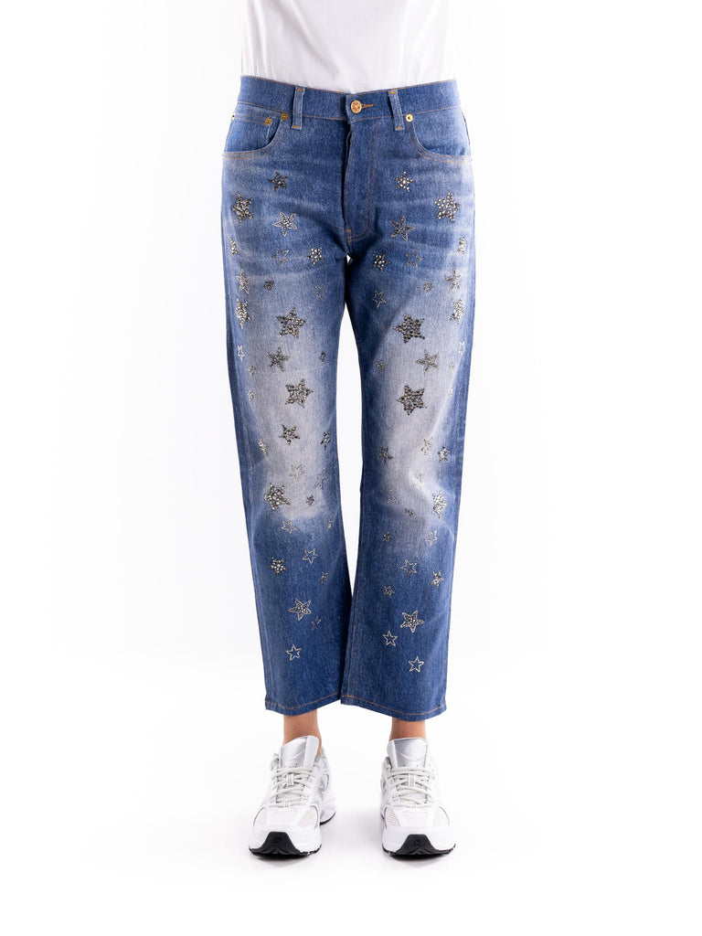 Jeans boyfriends star silver blu LVS051BOY 19FW23BLU ROSSANO PERINI 