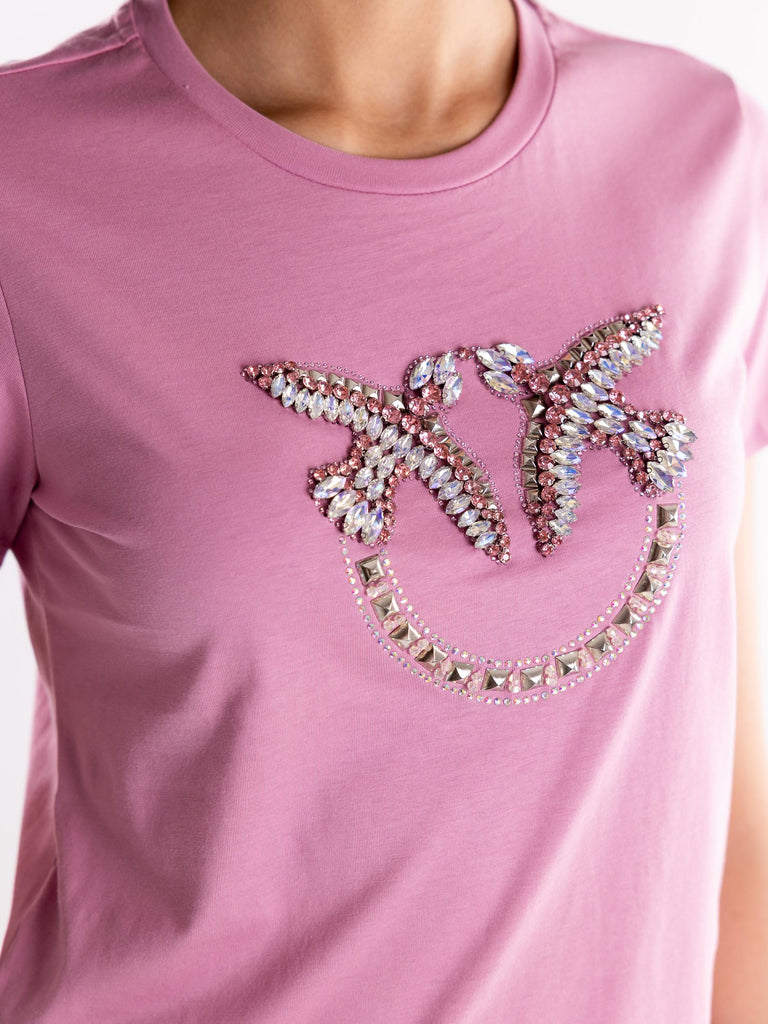 T-shirt donna Quentin rosa 100535 A1R7N98 PINKO 