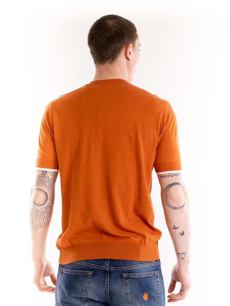 Maglia uomo girocollo arancio A020 F1003430 PAOLO PECORA 
