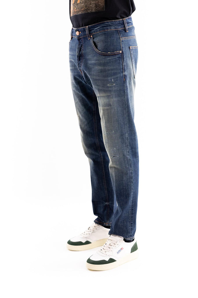 Jeans yaren blu scuro sabbiato M2F5013 BLU SCURO DON THE FULLER 