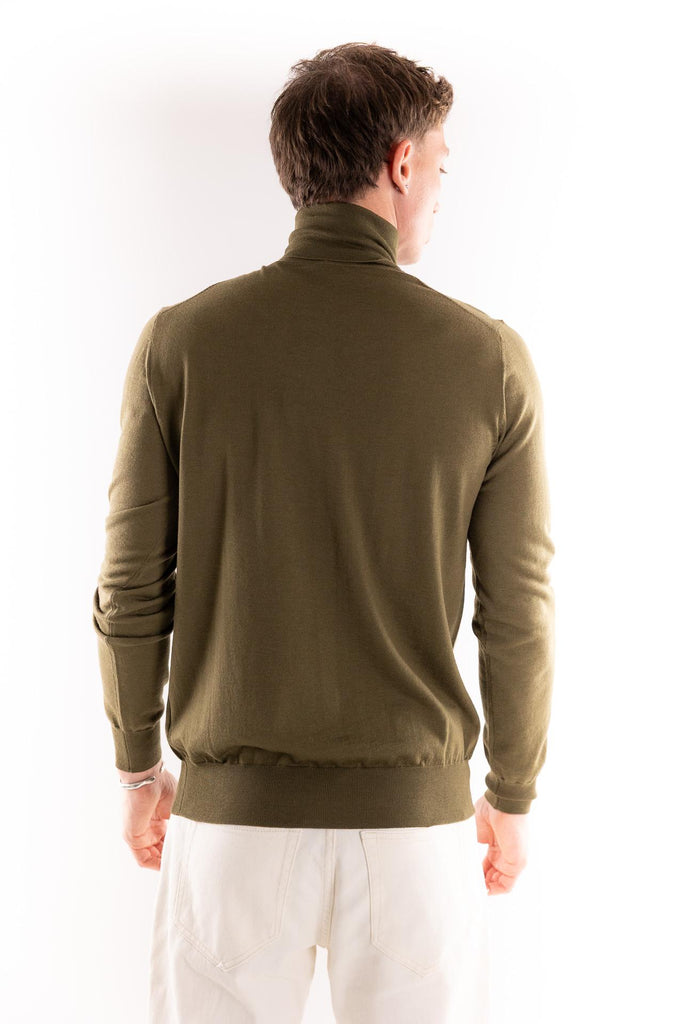 Maglia lupetto finezza 16 verde marcio A003 VERDE MARCIO PAOLO PECORA 