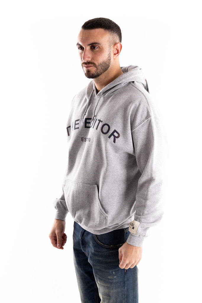 Felpa con cappuccio grigio melange W3U810 GRIGIO THE EDITOR 