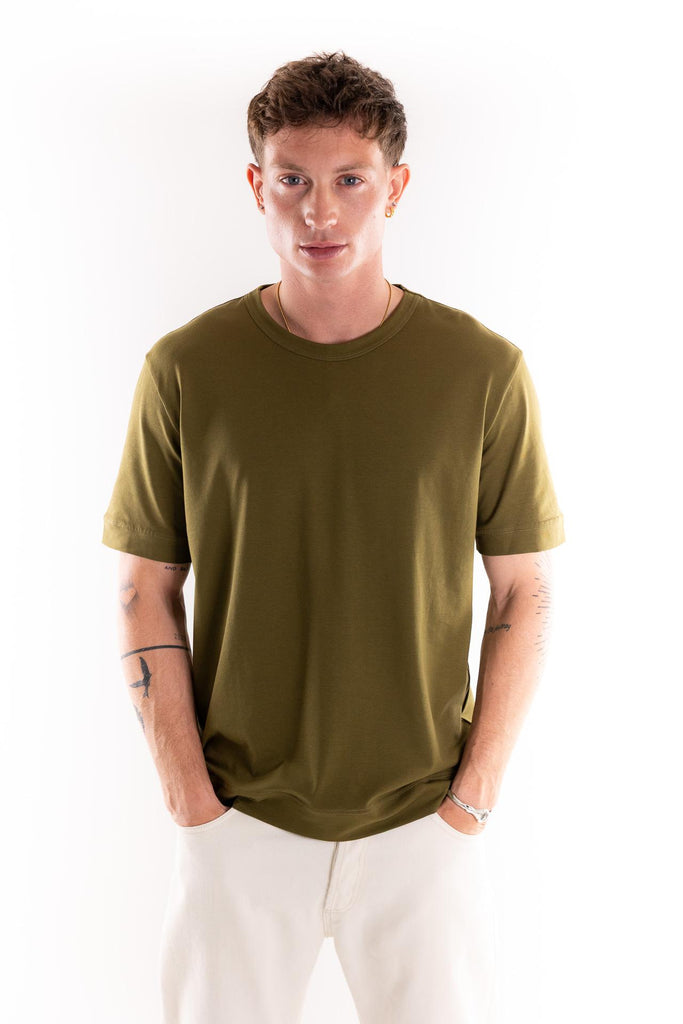 T-shirt girocollo verde marcio F012 VERDE MARCIO PAOLO PECORA 