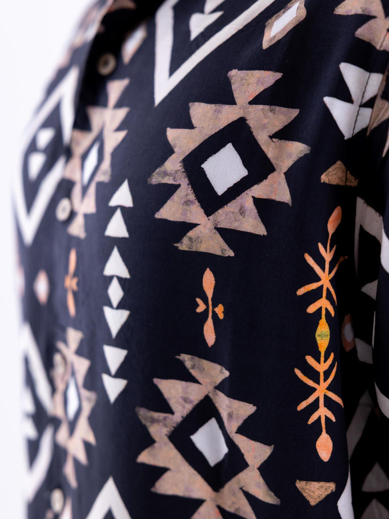 Camicia bowling fantasia Uxmal black MBWL UXMAL BLACKMULTICOLOR TOOCO 