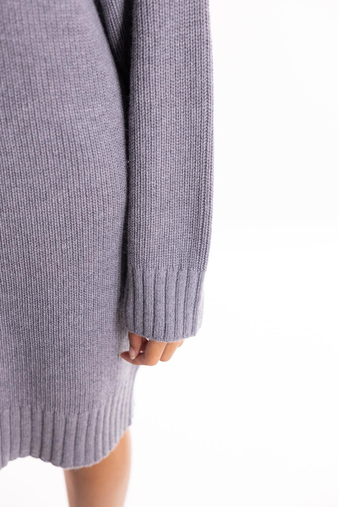 Abito in maglia Ask grigio con collo strass 105746 A2S4GRIGIO PINKO 