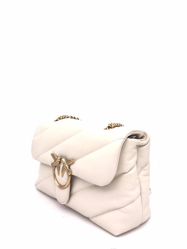 Borsa media love puff maxi quilt bianca 100038 A0F2BIANCA PINKO 