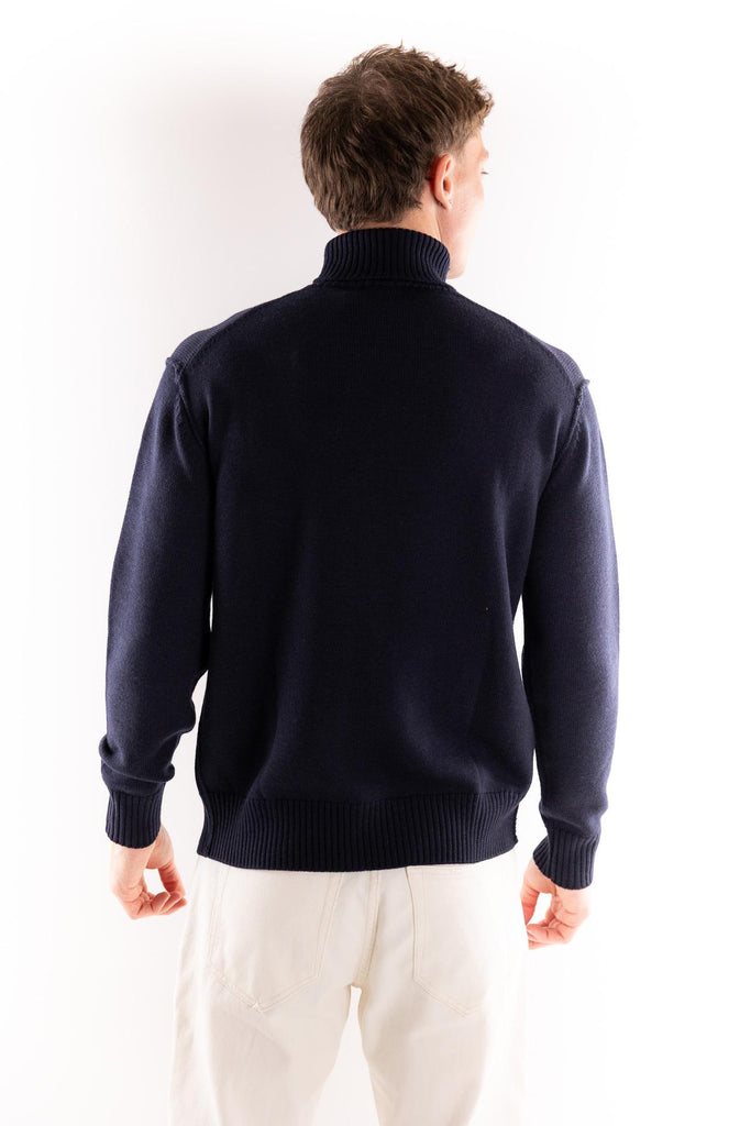 Maglia lupetto blu A052 BLU PAOLO PECORA 