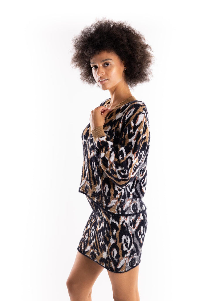 Maglione jacquard maculato MGKD11013 MACULATO AKEP 