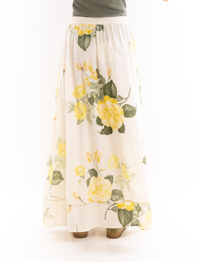 Gonna lunga donna bohemien rose gialla 14163 BIANCO 5 PROGRESS 
