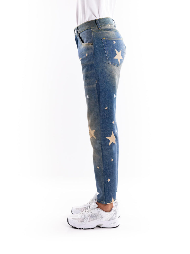 Jeans boyfriends cream stelle bianche-gold LVS051BOY 5FW24BLU ROSSANO PERINI 