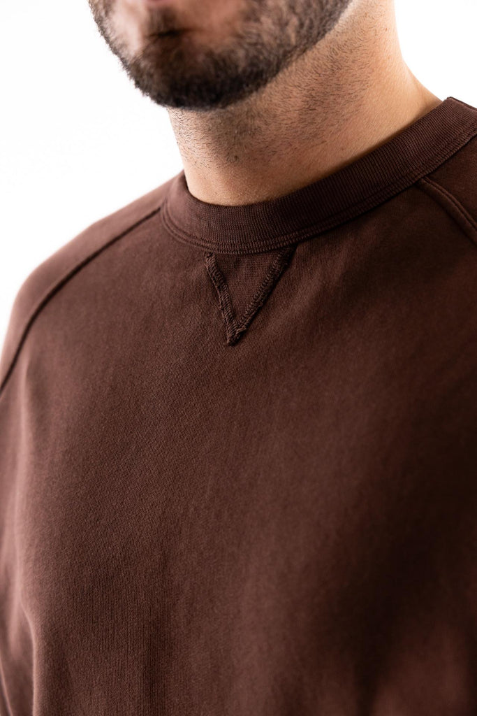 Felpa girocollo basic marrone FW250150 MARRONE IN THE BOX 