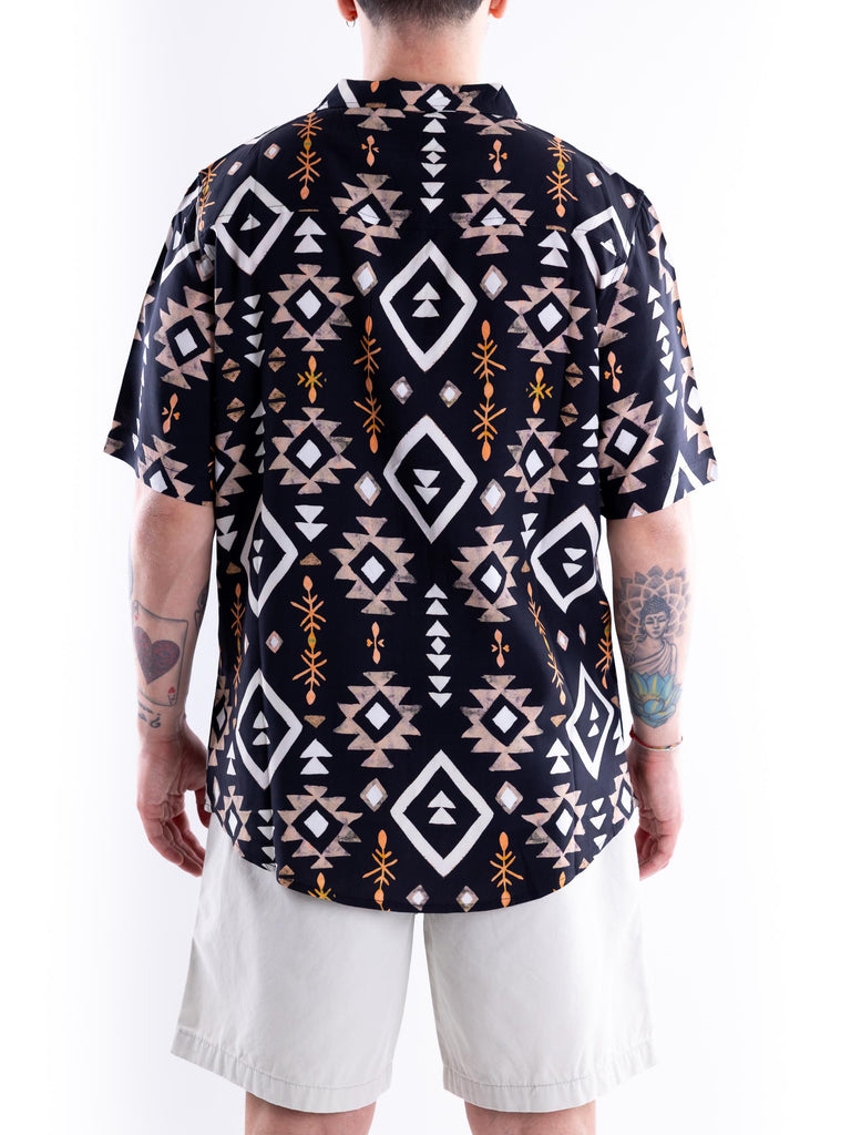 Camicia bowling fantasia Uxmal black MBWL UXMAL BLACKMULTICOLOR TOOCO 