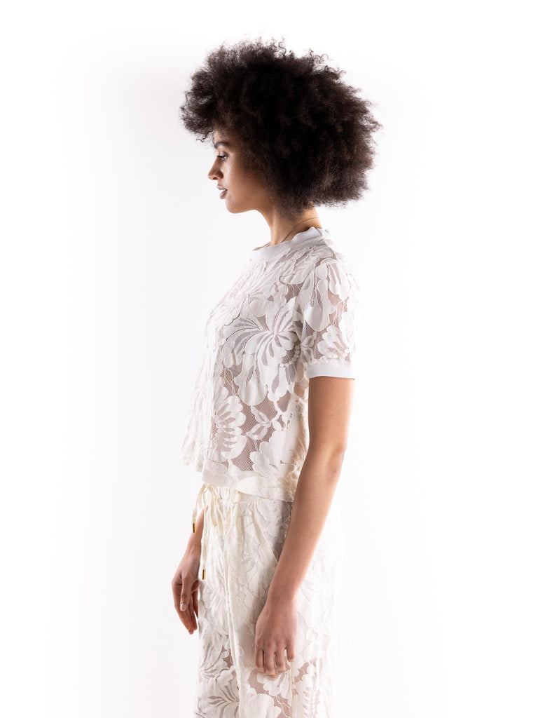 Maglia donna effetto pizzo panna SERIDIA 044 H2O 