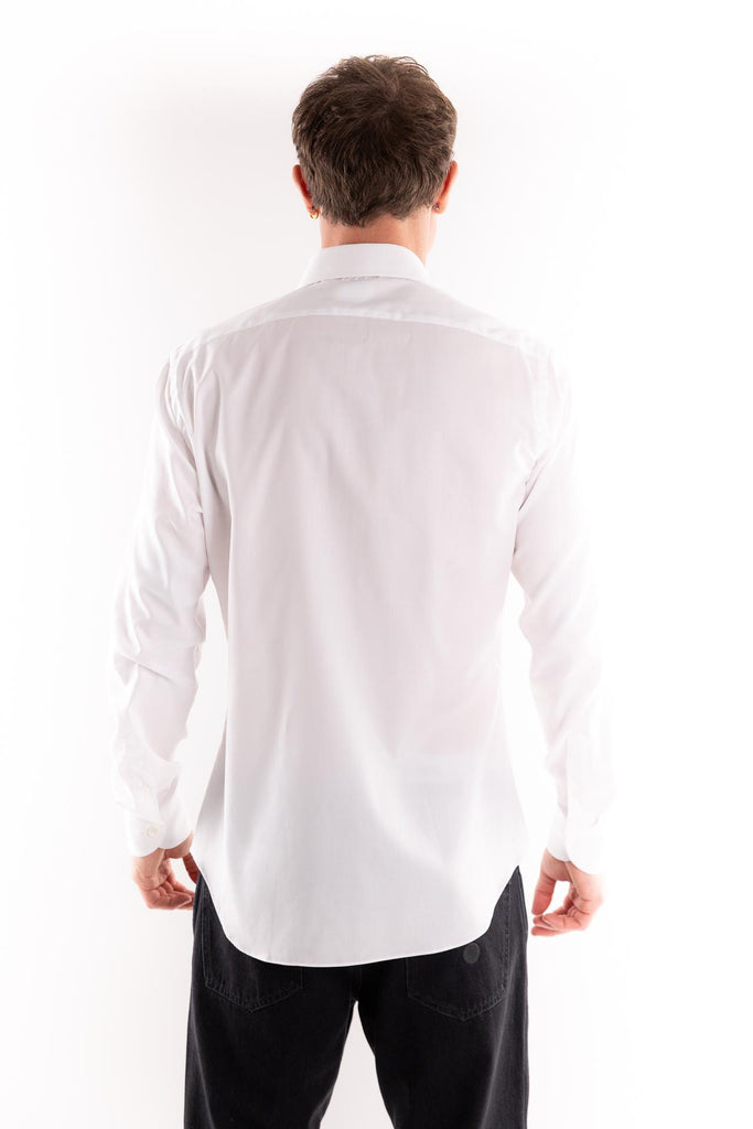 Camicia travel collo francese in oxford bianco 91831 001BIANCA XACUS 