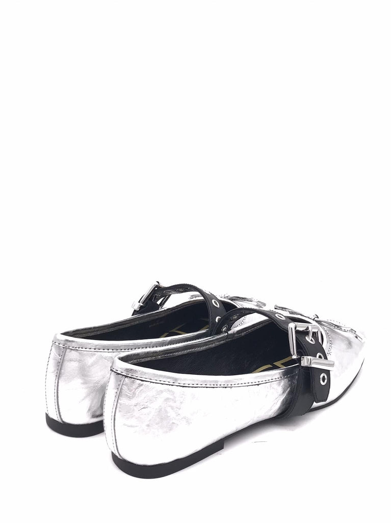 Ballerina Viola laminata argento VIOLA ARGENTO LOAFER 