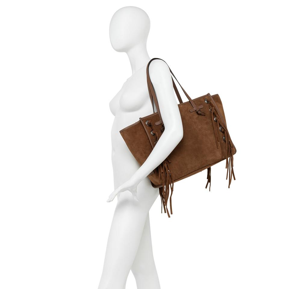 Borsa Marcella cognac con frange BS12080 COGNAC GIANNI CHIARINI 