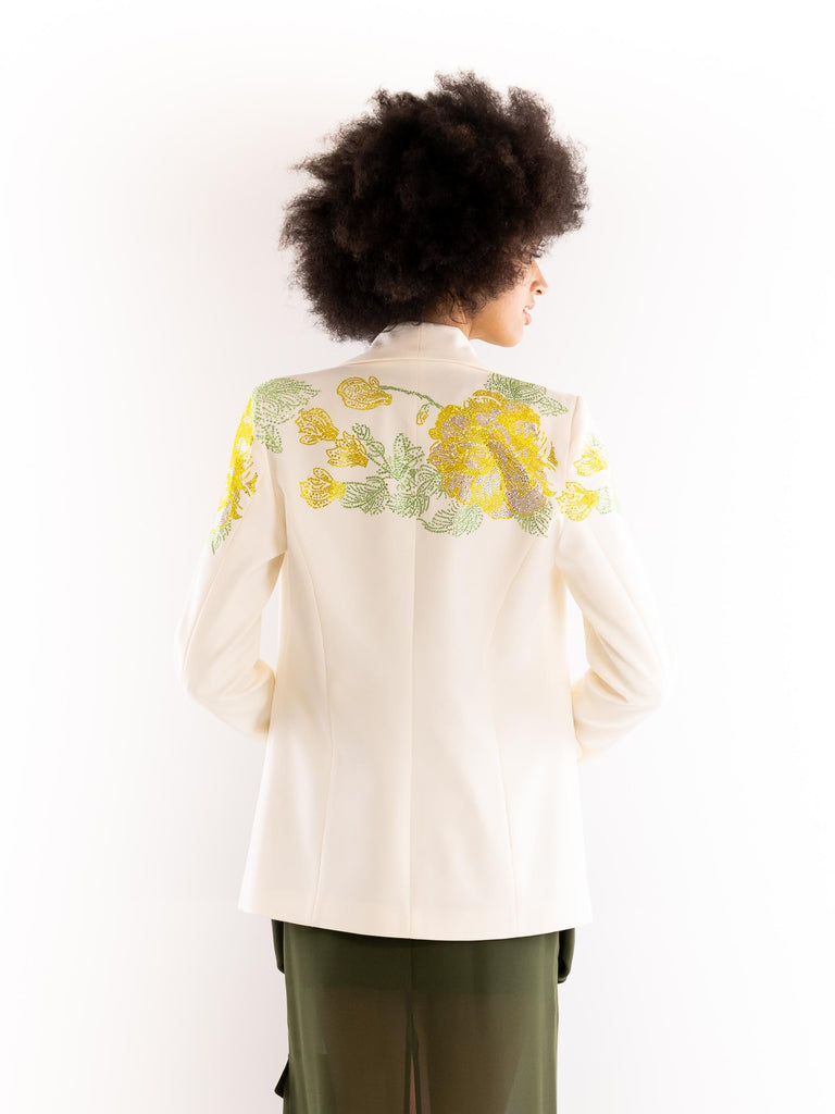 Giacca blazer donna swarovski bohemian rose latte 14133 LATTE 5 PROGRESS 