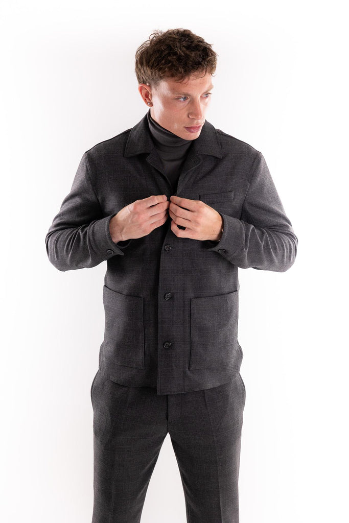 Giacca camicia grigia L071 GRIGIO PAOLO PECORA 