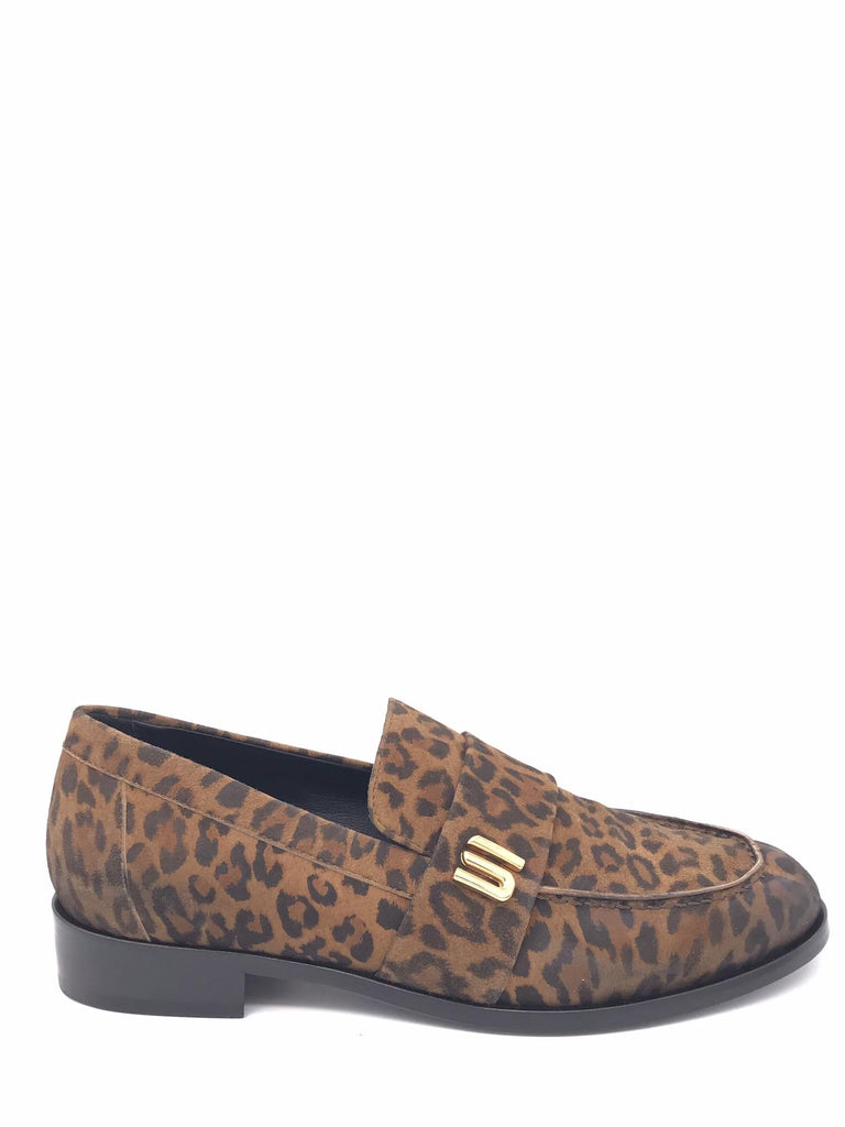 Mocassino donna camoscio animalier A5833 LEOPARDATO STRATEGIA 