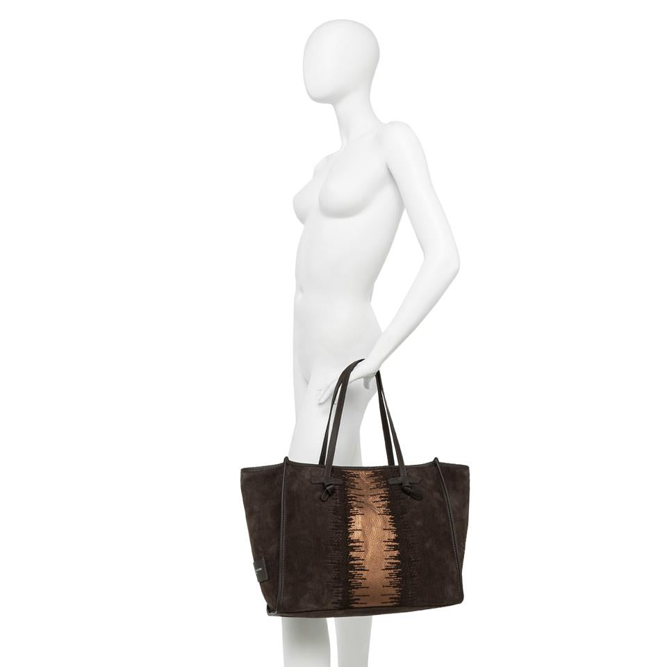 Borsa Marcella camoscio moka BS12110 TESTA DI MORO GIANNI CHIARINI 