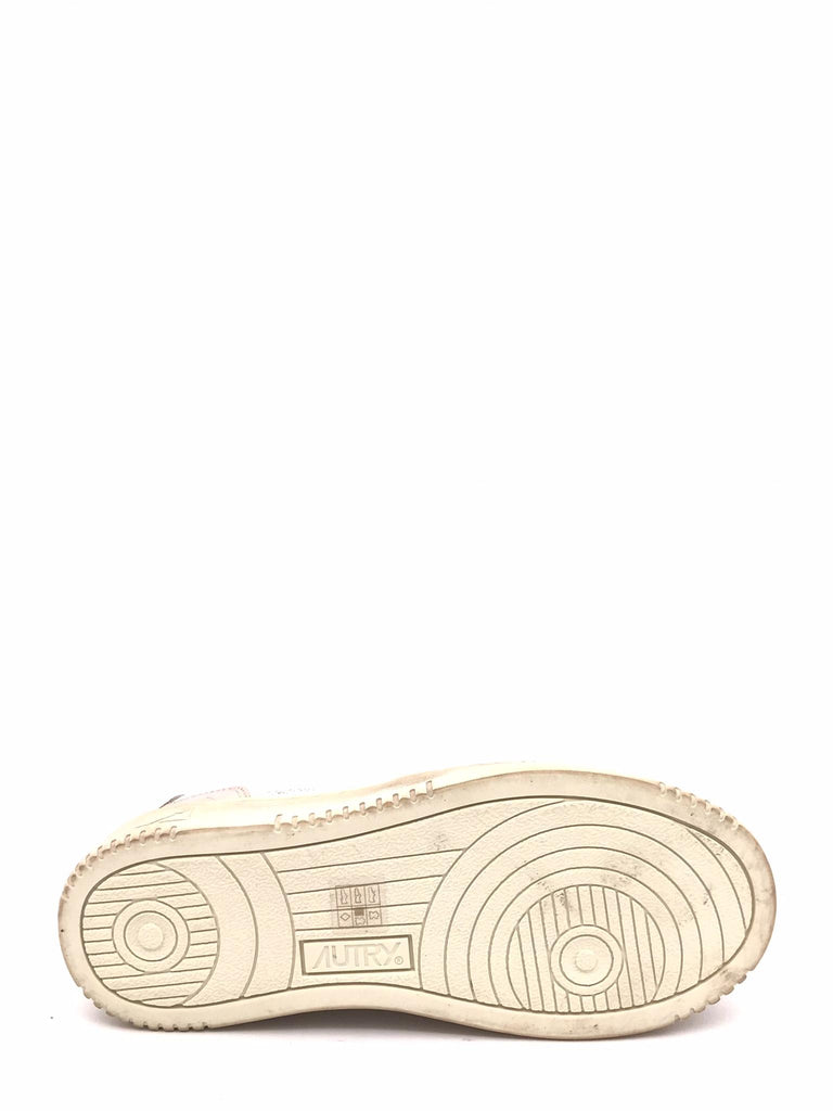 Sneakers medalist low super vintage in pelle bianca pesca e beige AVLW-SV45 BIANCO/CIPRIA AUTRY 