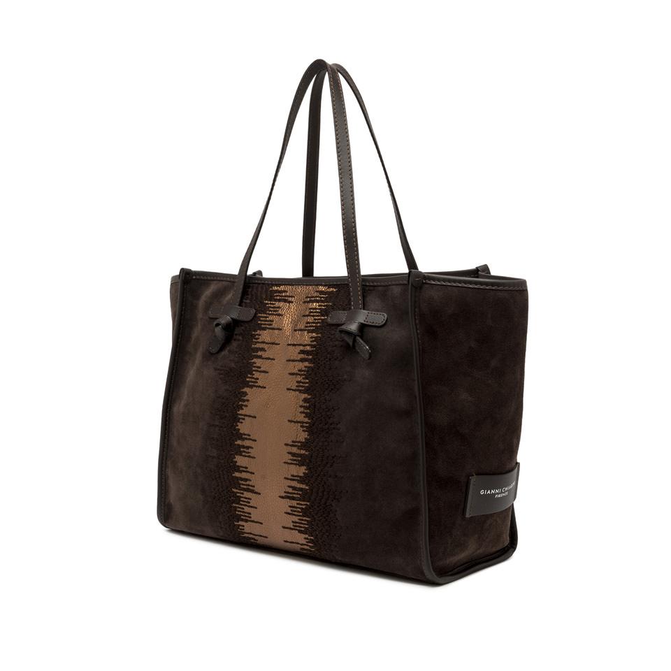 Borsa Marcella camoscio moka BS12110 TESTA DI MORO GIANNI CHIARINI 