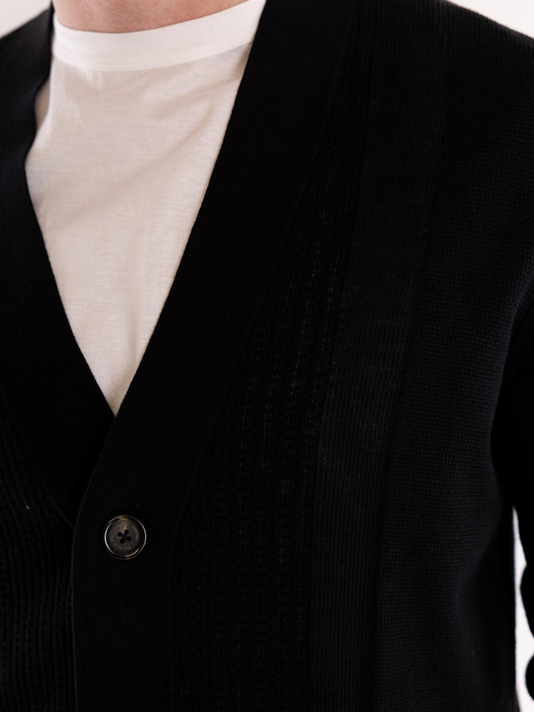 Cardigan uomo nero A043 F3009000 PAOLO PECORA 
