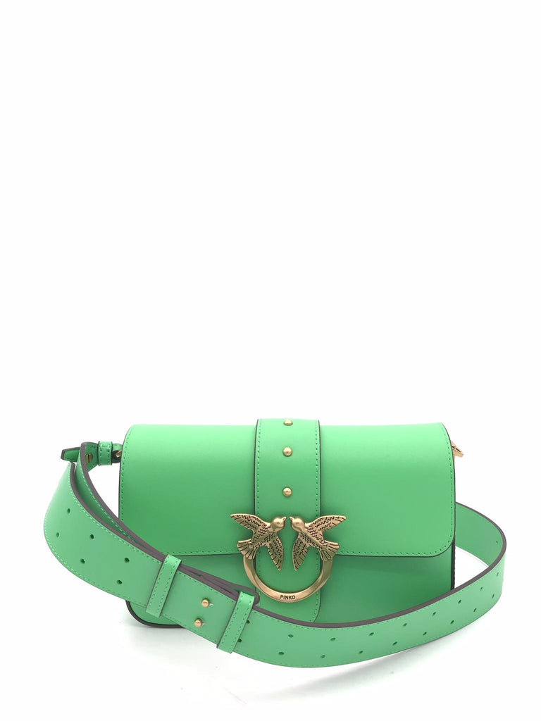 Borsa love one mini slouchy verde 104340 A0QOVERDE ACCESO PINKO 
