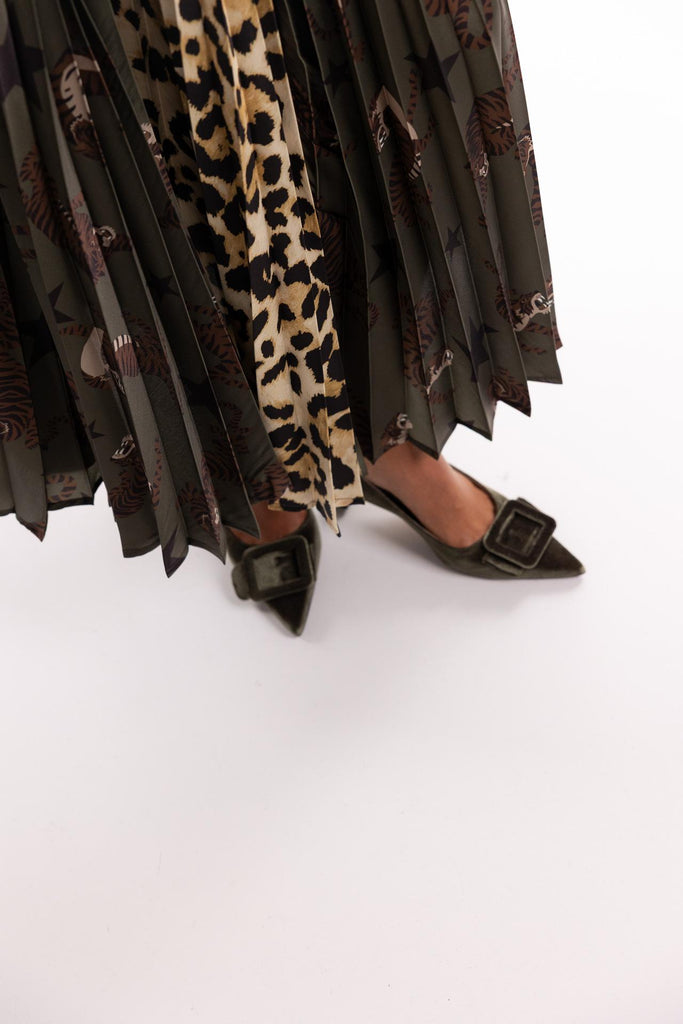 Gonna plissettata tiger print militare 15034 MILITARE 5 PROGRESS 